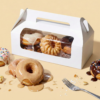 Cutie pentru Cozonac și Chec cu Fereastră și Mâner – Carton Alb