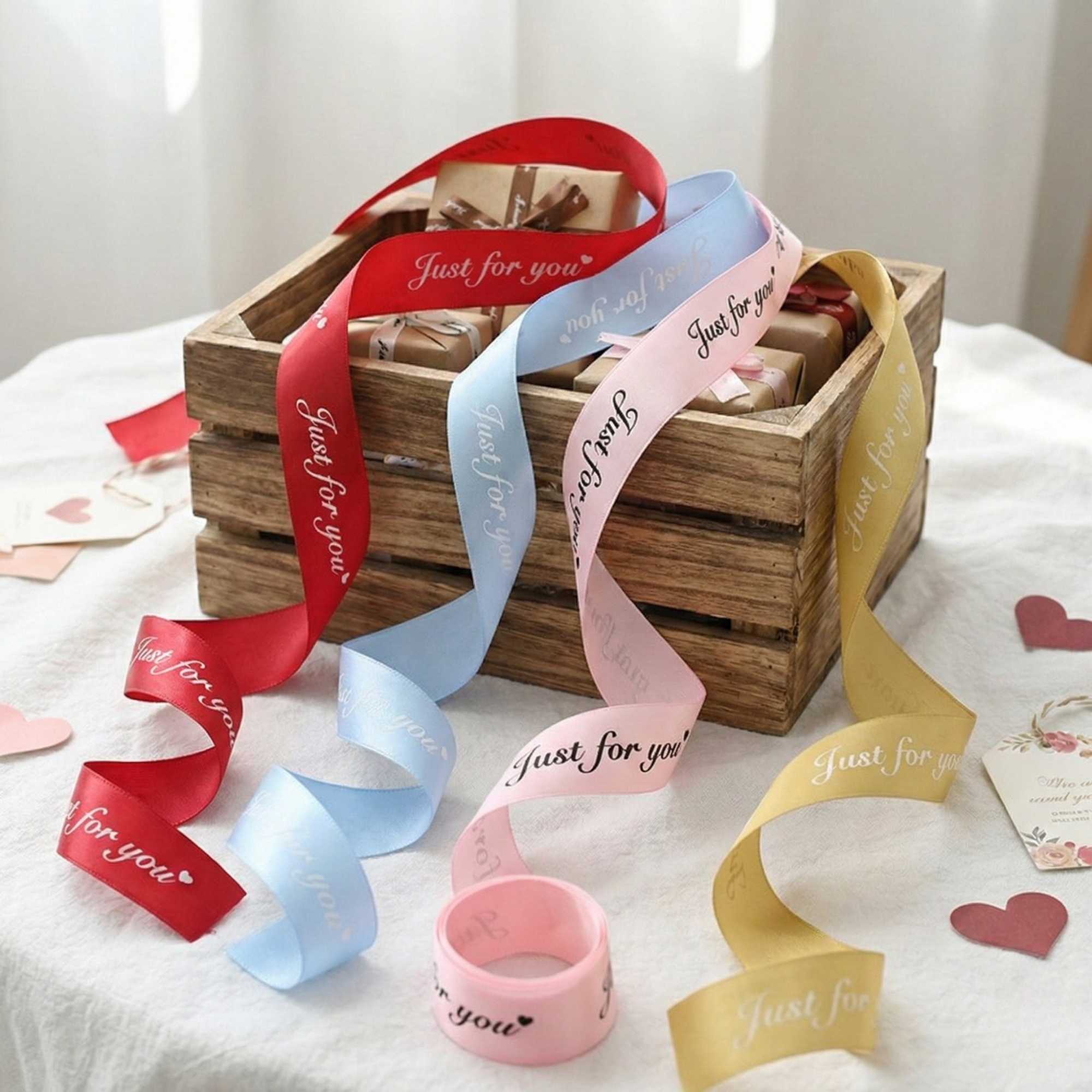 Panglică Decorativă din Satin Imprimat – Pentru Cadouri și Torturi